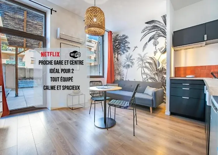 Bain de soleil - Terrasse - Clim-Wifi-Netflix - Gare SNCF-Centre-Ville